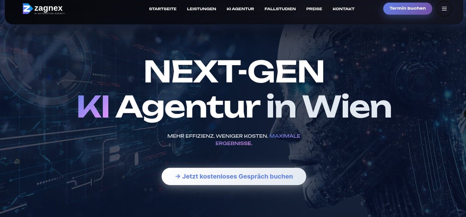 Website Zagnex – KI Automatisierung